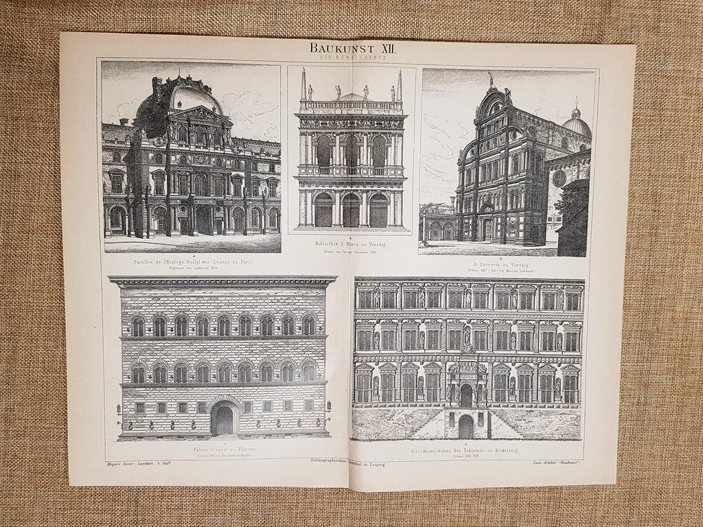 Architettura rinascimentale Louvre San Marco San Zaccaria Strozzi Tavola 1890