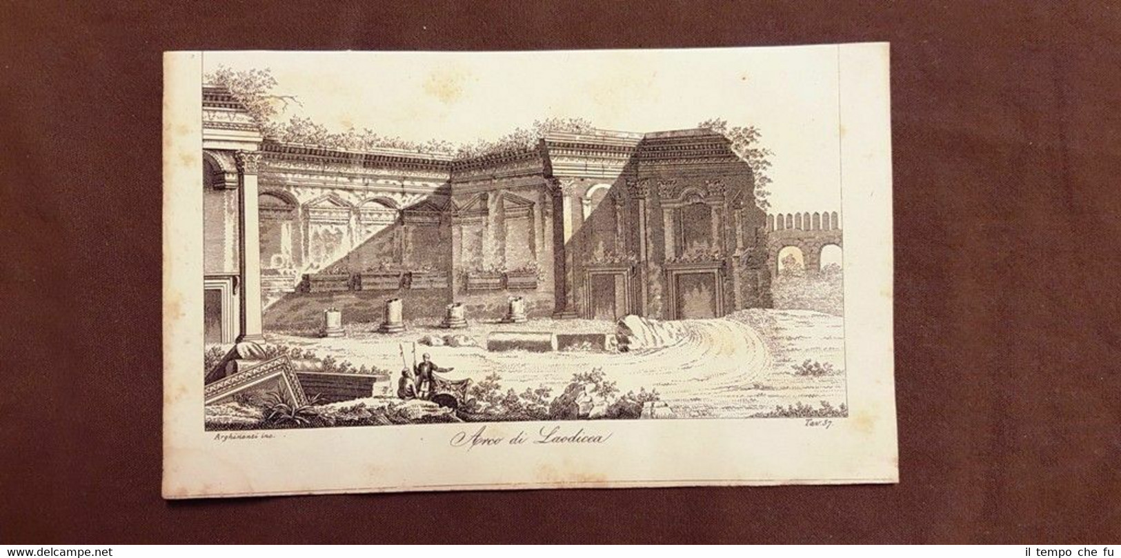 Arco di Laodicea Siria Acquaforte del 1830 Costume antico e …
