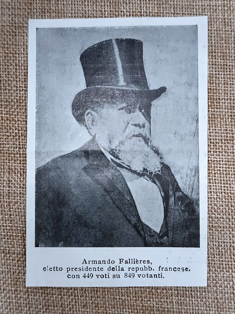Armando Fallières (1841-1931) nel 1906, presidente della repubblica francese.