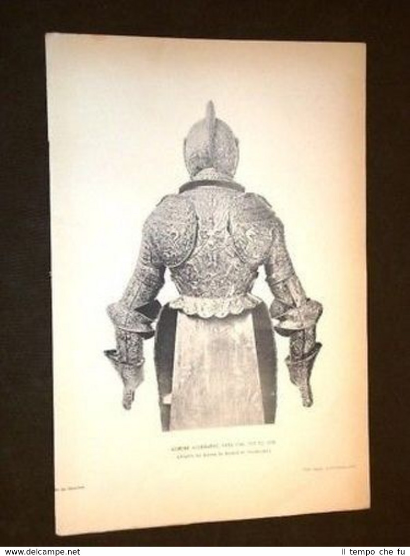 Armatura o Corazza Tedesca Anno 1590 vista da dietro