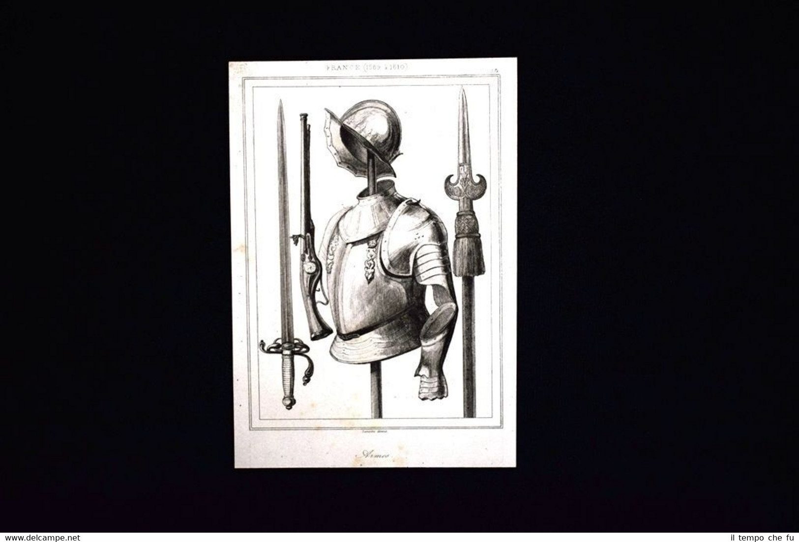 Armes et armures Incisione del 1850 L'Univers pittoresque
