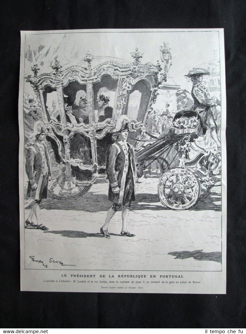 Arrivo a Lisbona di Emile Loubet e Re Carlo I …