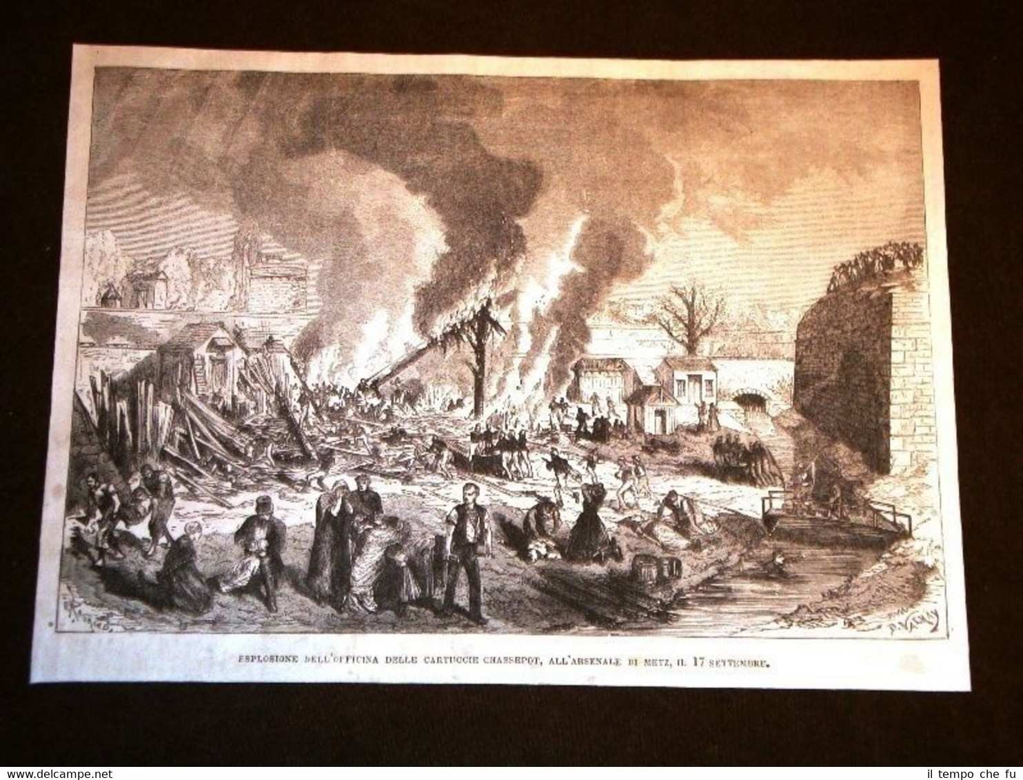 Arsenale di Metz nel 1869 Esplosione dell'Officina delle cartuccie Chassepot