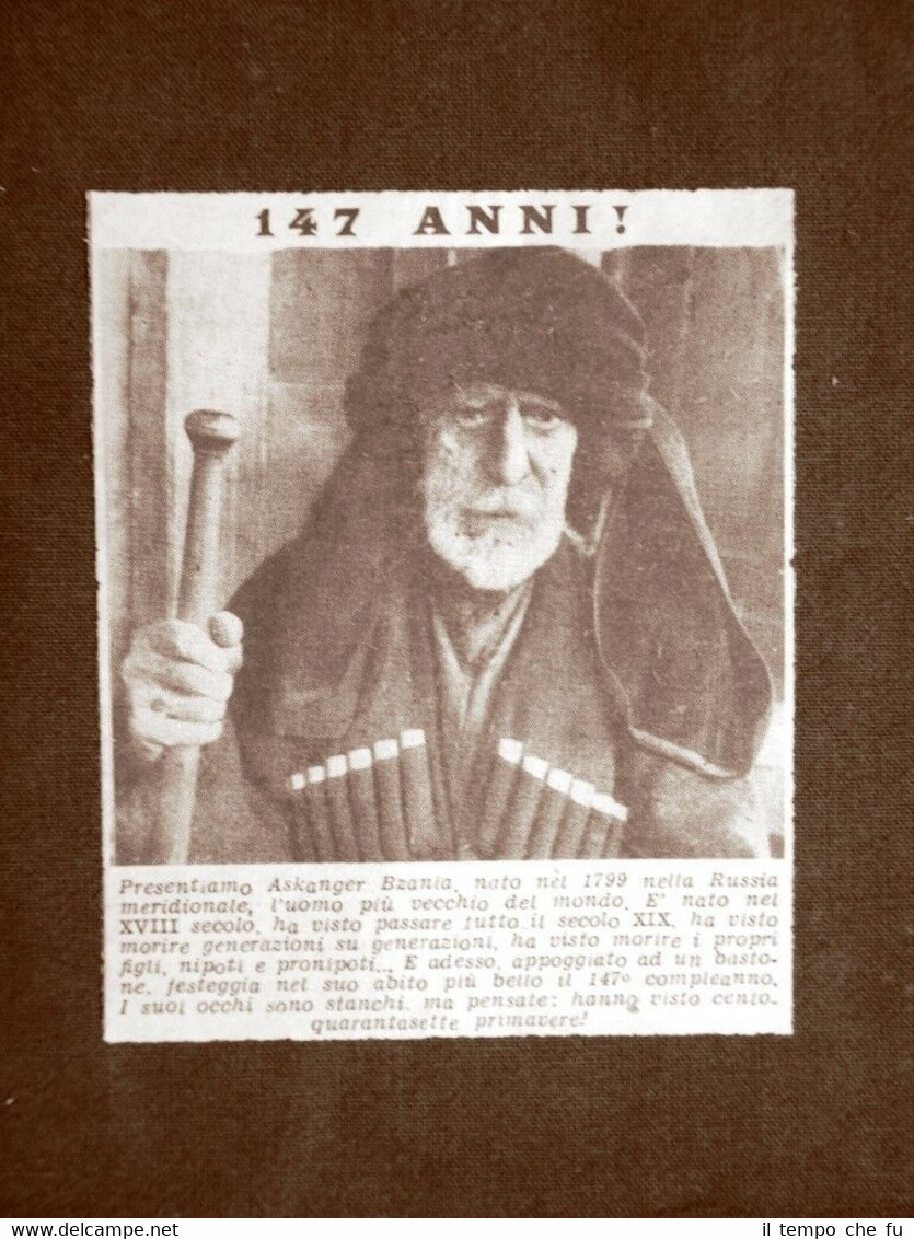 Askanger Bzania nel 1946 Russo di 147 anni L'uomo più …
