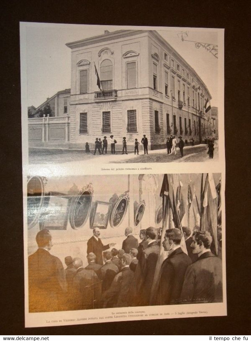 Asti nel 1903 Casa di Vittorio Alfieri donata dal Conte …