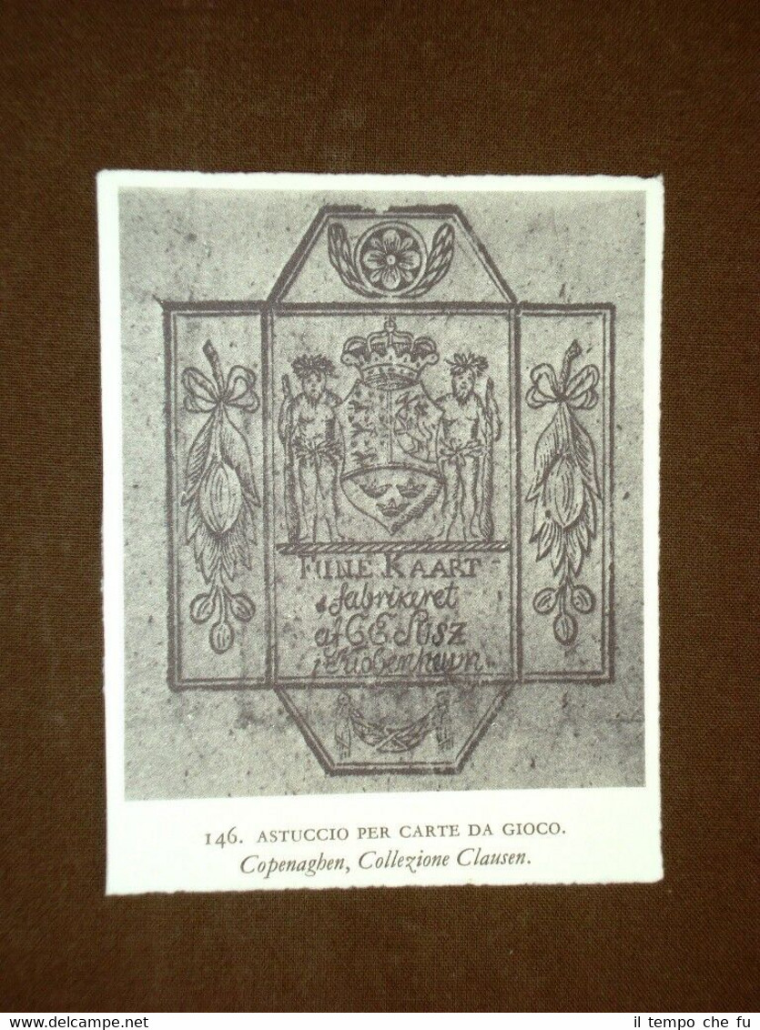 Astuccio per carte da gioco Coll. Clausen Stampa popolare scandinava …