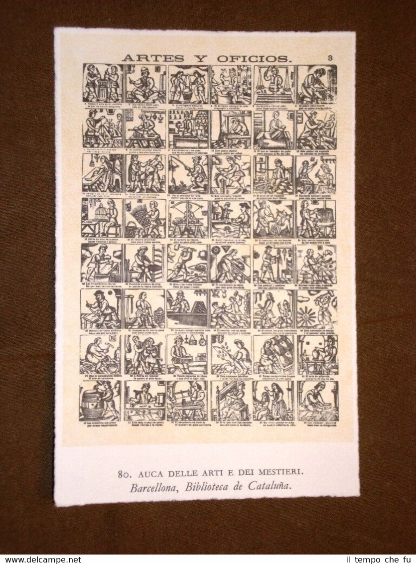 Auca delle arti e dei mestieri Barcellona Stampa popolare spagnola …