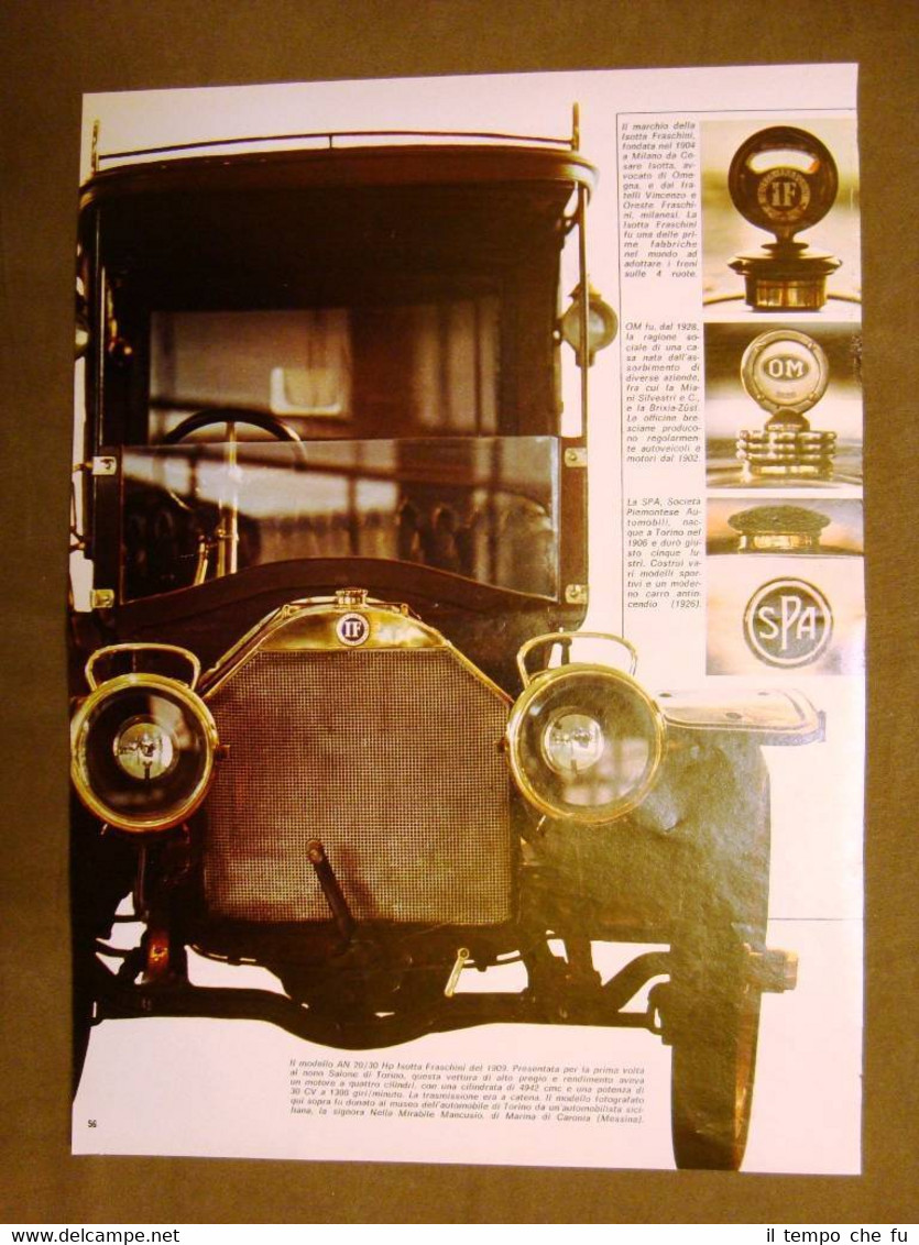 Automobile Isotta Fraschini AN 20/30 HP Pubblicità vintage anni '70