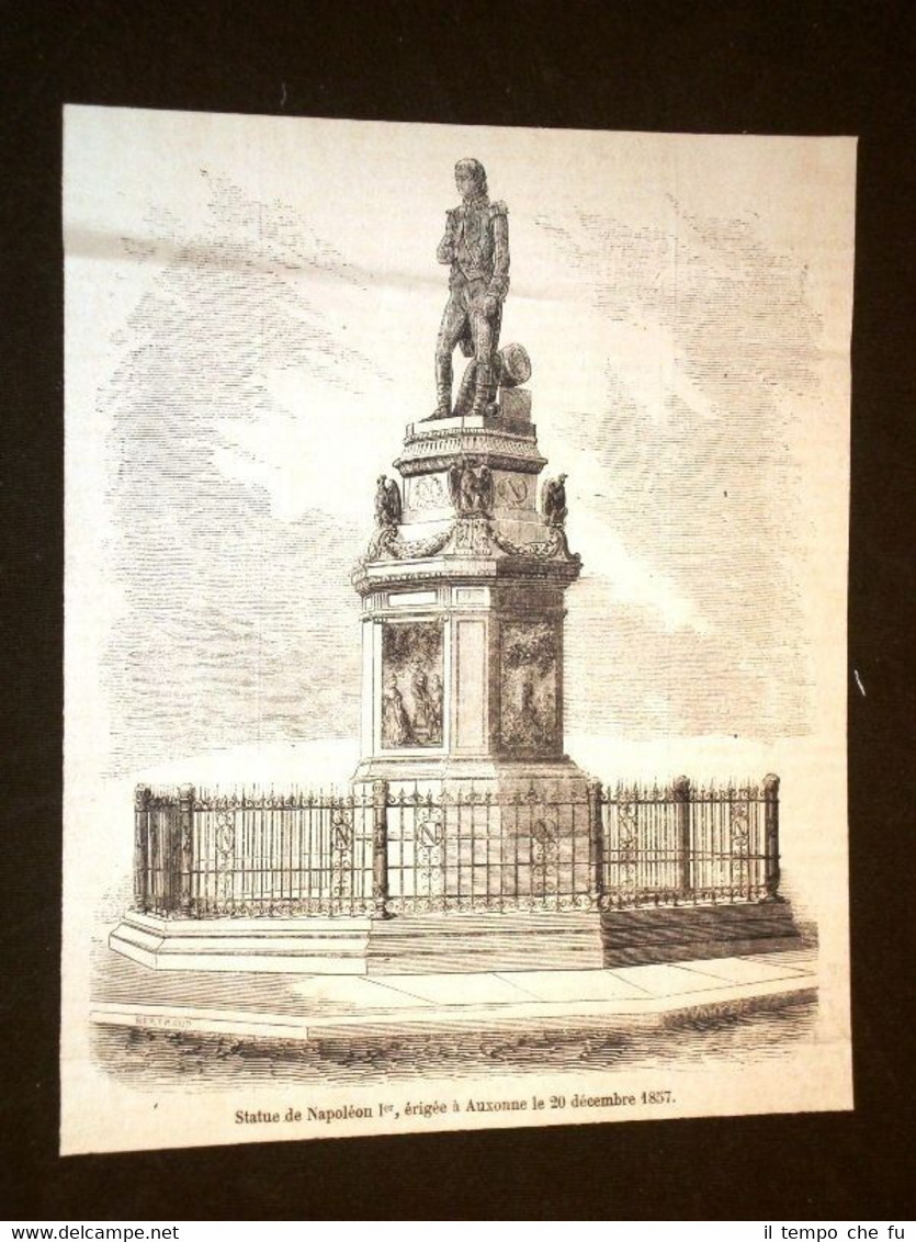 Auxonne nel 1858 Statua di Napoleone I