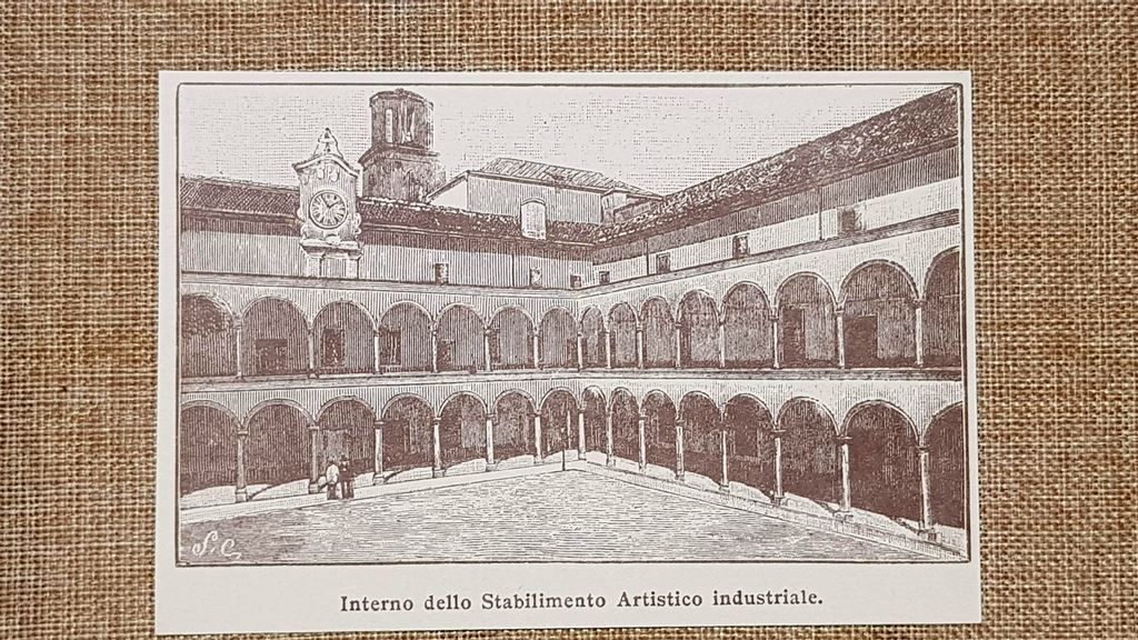 Aversa '800 Interno dello Stabilimento Artistico industriale Caserta Campania