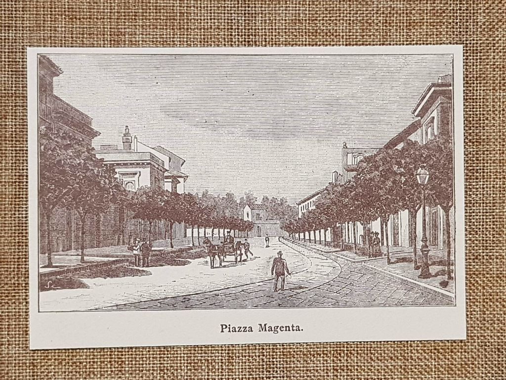 Aversa nell'800 Piazza Magenta Caserta Campania