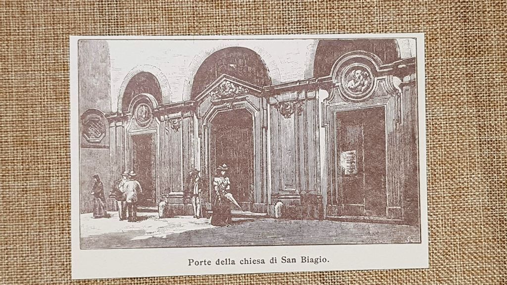 Aversa nell'800 Porte della Chiesa di San Biagio Caserta Campania