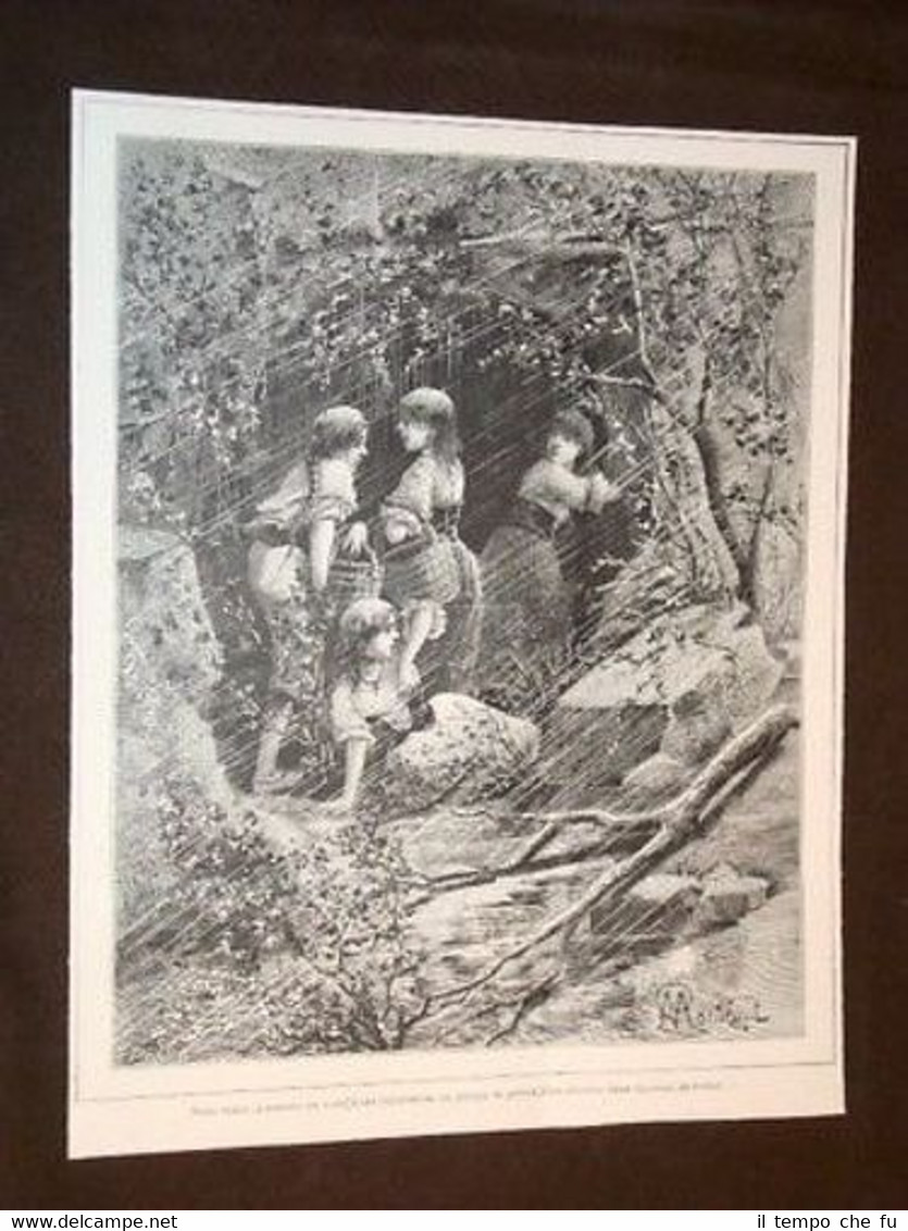 Bambini sorpresi da un temporale in montagna - Francese