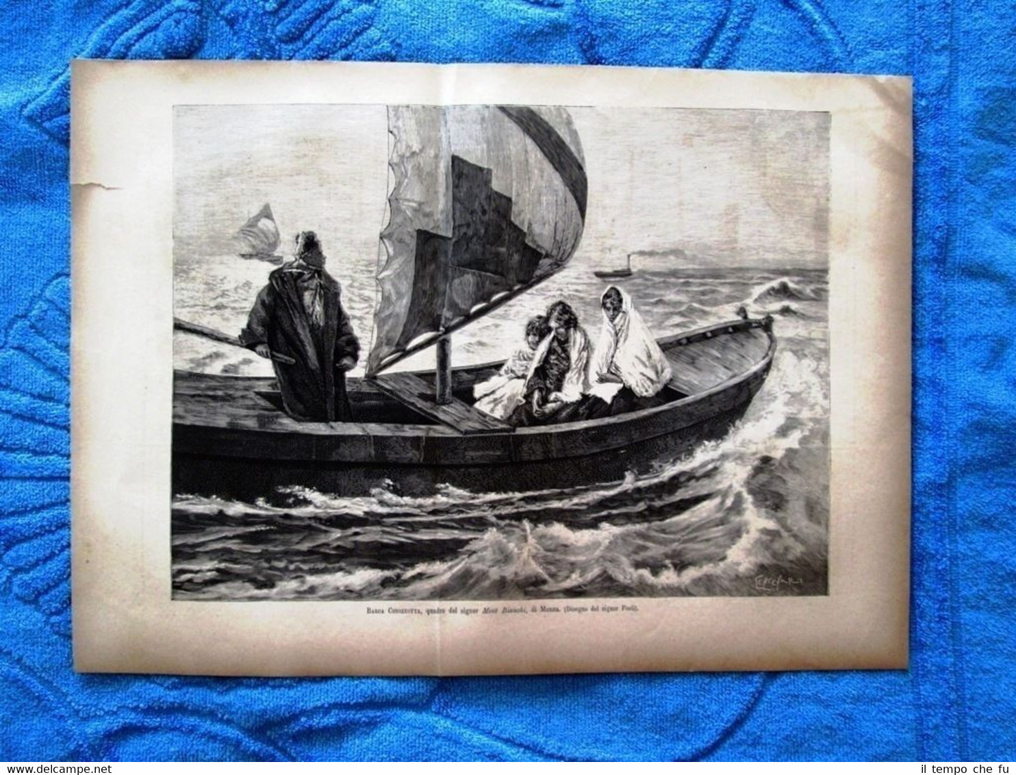 Barca Chiozzotta, quadro del pittore Mosè Bianchi di Monza