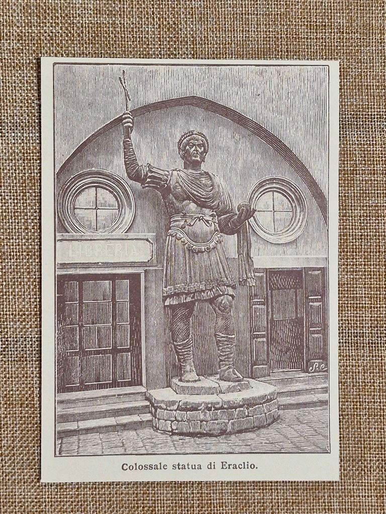 Barletta nell'800 Colossale statua di Eraclio B. - Andria - …