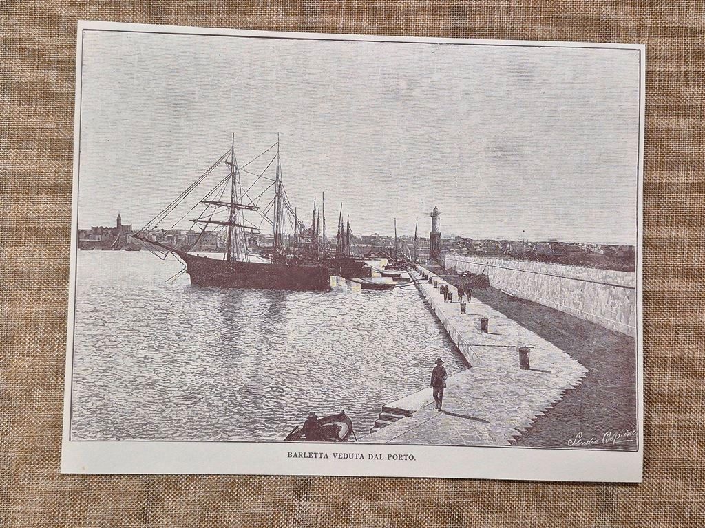 Barletta nell'800 Veduta del Porto B. - Andria - Trani …