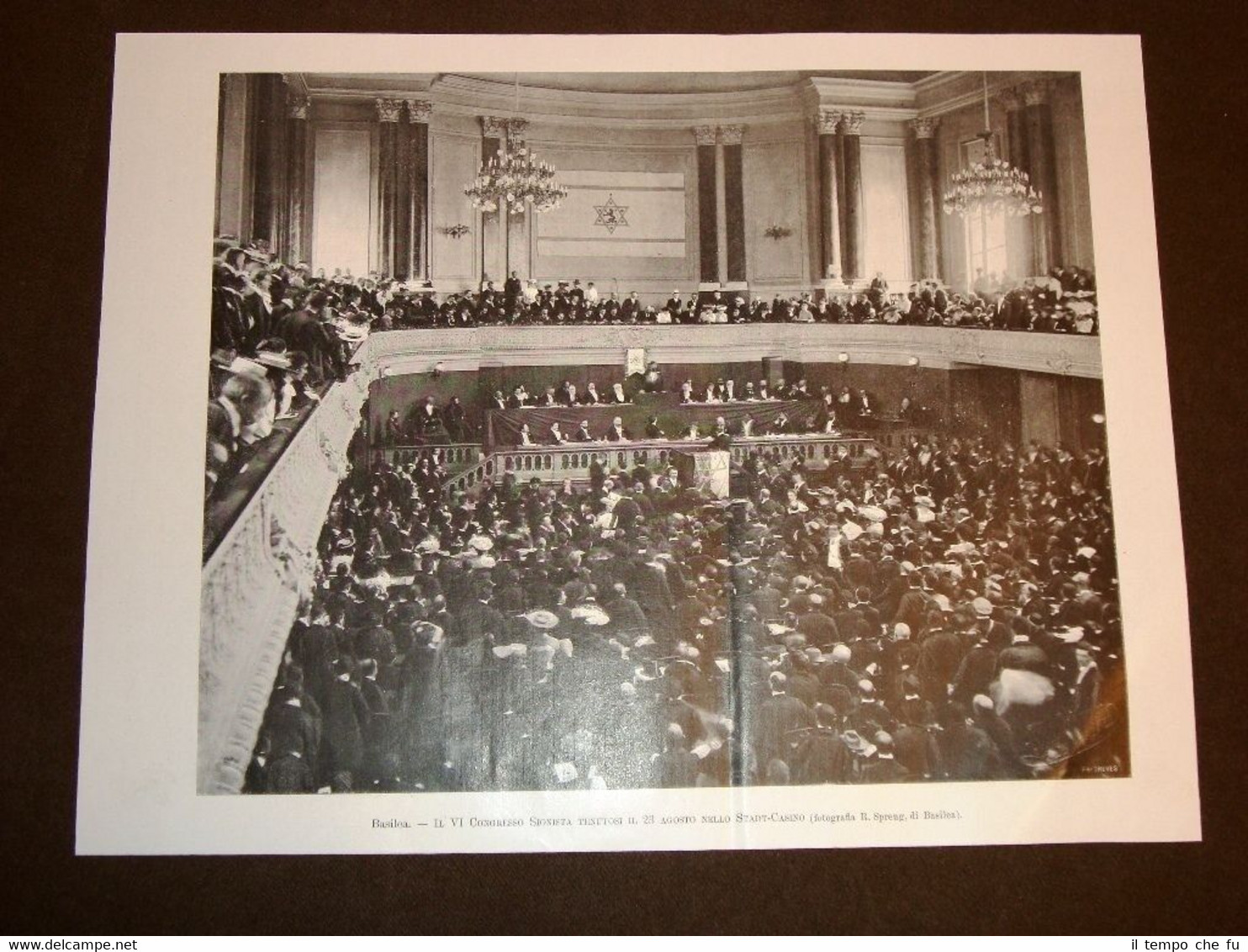 Basilea 23 Agosto 1903 VI° Congresso Sionista nello Stadt Casino