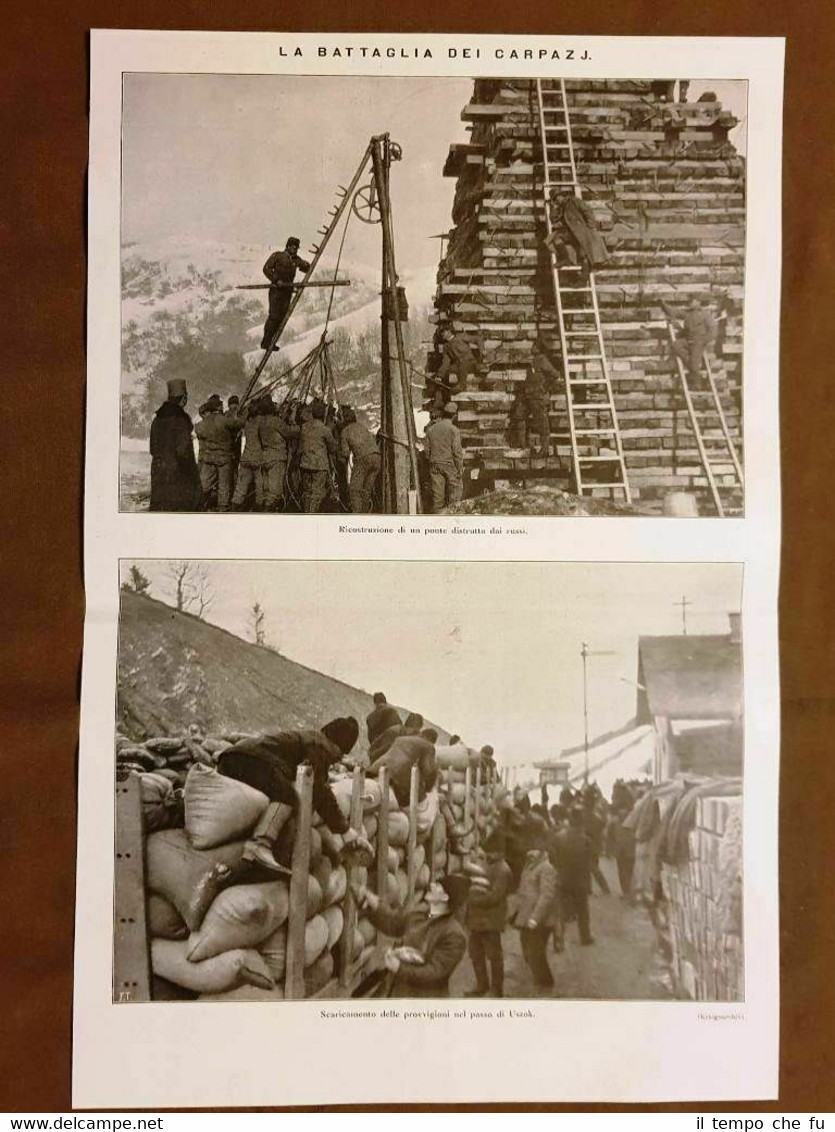 Battaglia dei Carpazi 1915 Ricostruzione ponte Uszok WW1 Prima guerra …