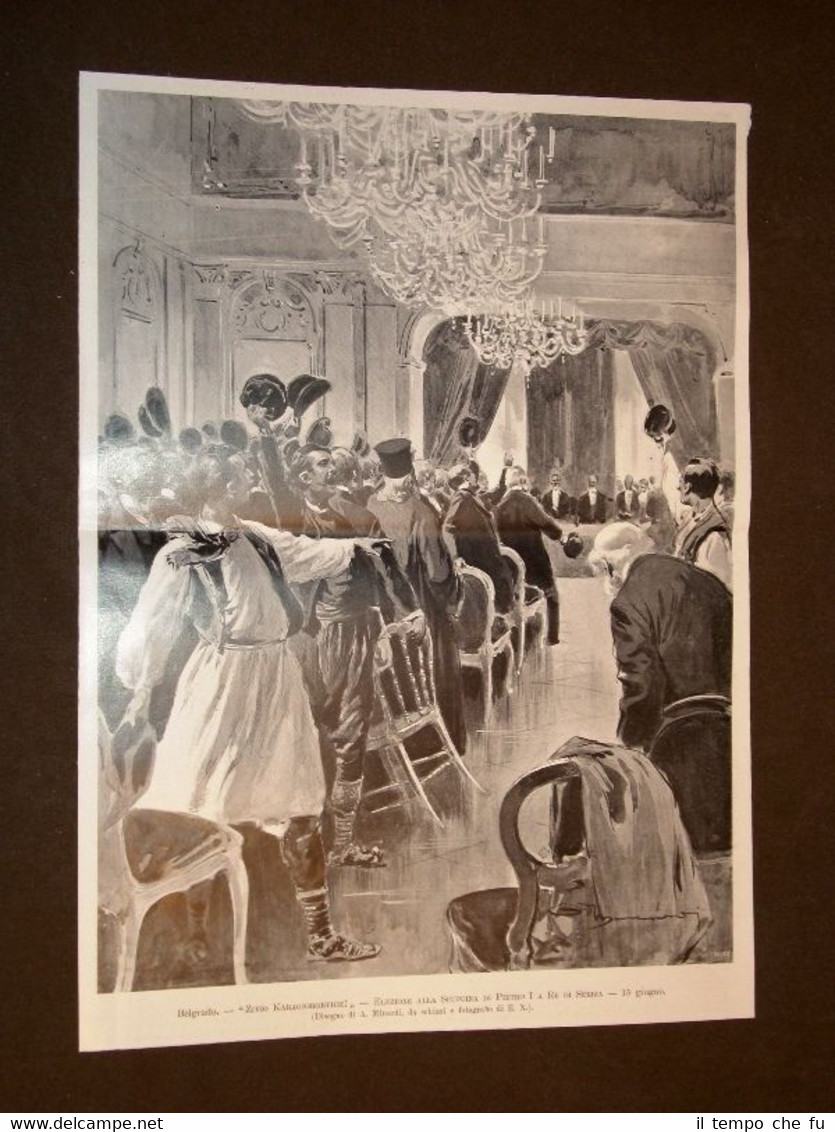 Belgrado nel 1903 Zivio Karagiorgevich Elezione alla Scupcina Re Pietro …