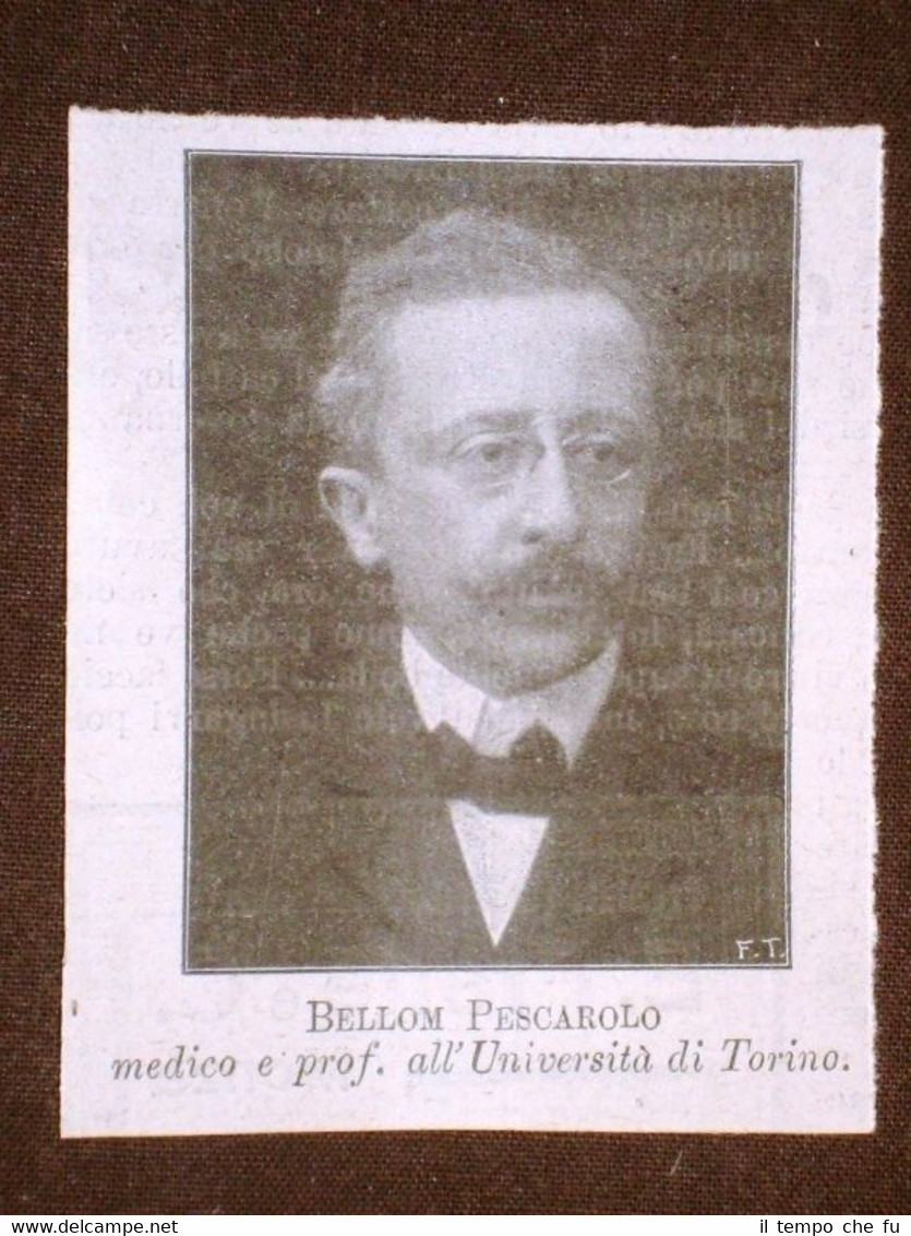 Bellom Pescarolo Medico e Professore all'Università di Torino