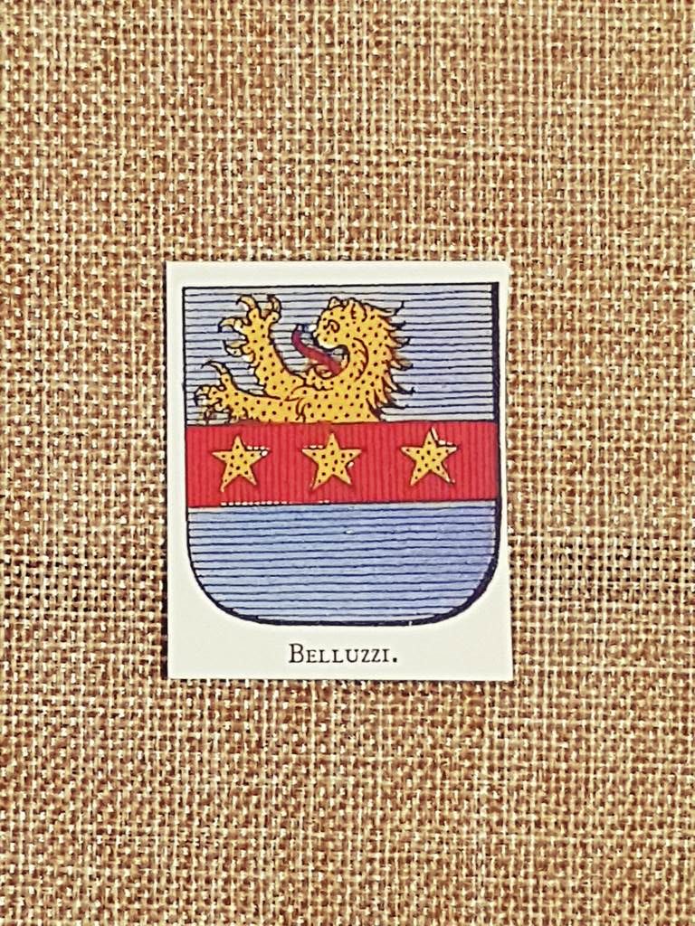 Belluzzi Stemma Famiglia Nobile Nobiltà Araldica Stampa del 1999