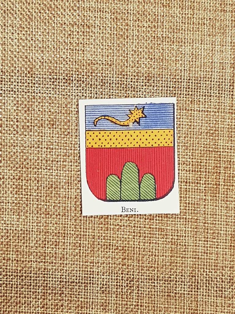 Beni Stemma Famiglia Nobile Nobiltà Araldica Stampa del 1999