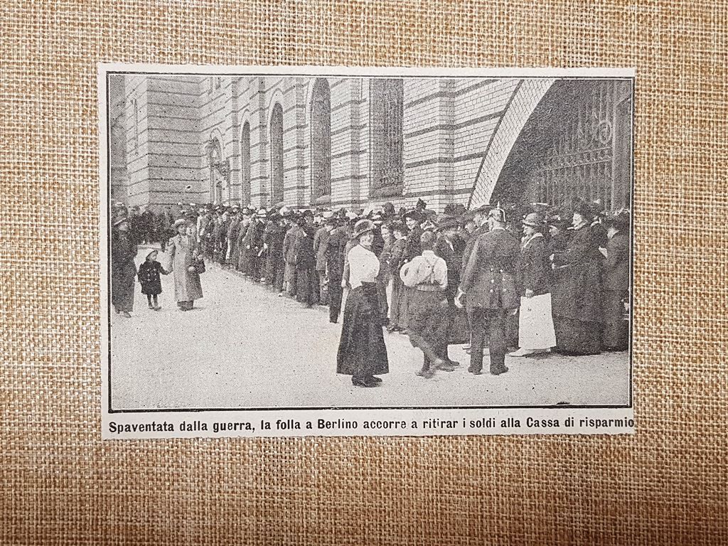 Berlino 1914 Corsa al ritiro dei risparmi dalle banche Prima …