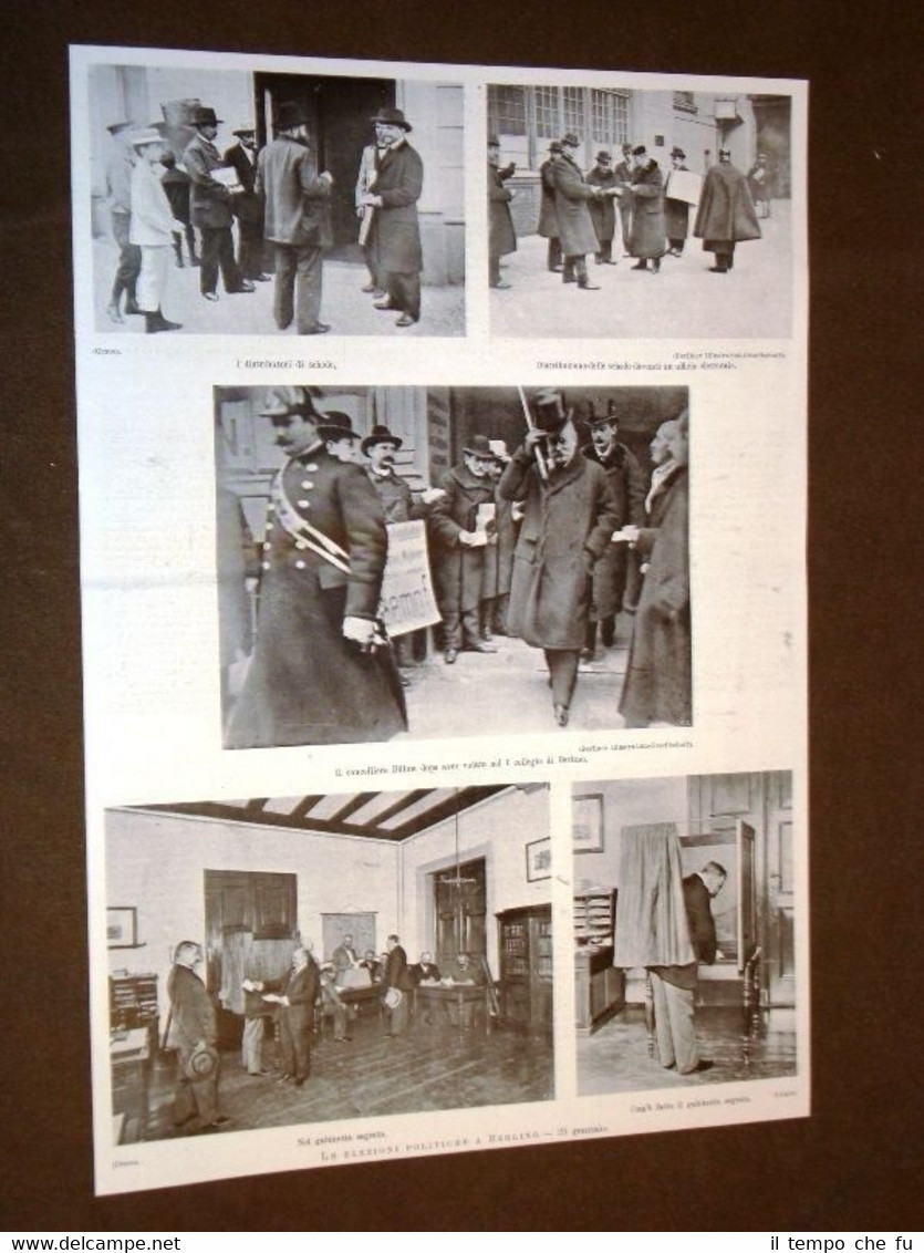 Berlino 25 gennaio 1907 Elezioni politiche Cancelliere Bulow Germania