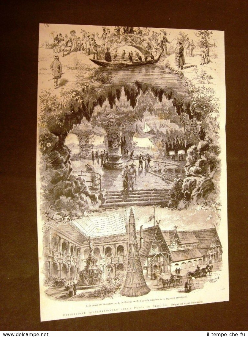 Berlino nel 1880 Esposizione internaziona della pesca Germania