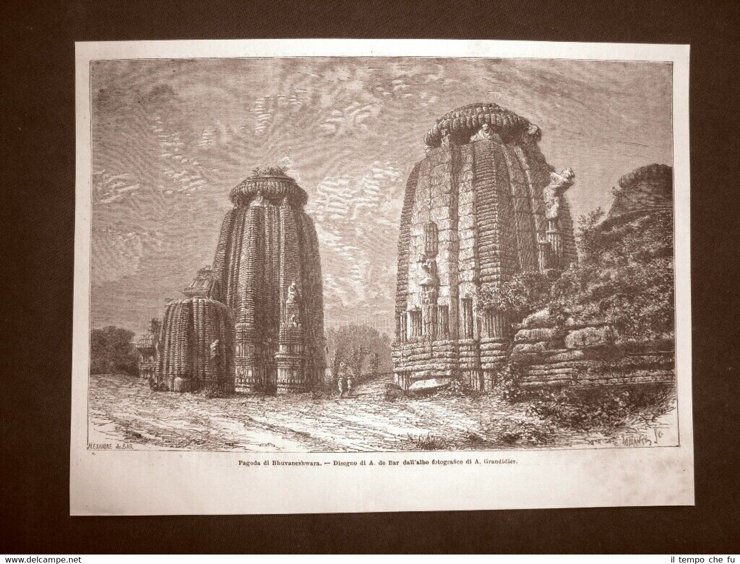 Bhuvaneshwara o Bhuvaneshvari nel 1863 La Pagoda India