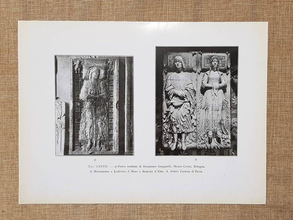 Bologna 1917 Monumento Garganelli e Pavia Lodovico Moro e Beatrice …