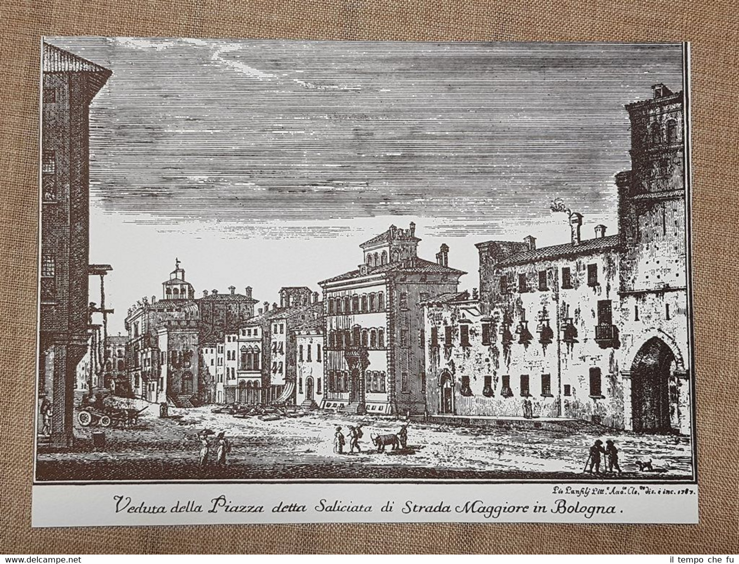 Bologna nel 1787 Piazza della Saliciata di Strada Maggiore Litografia …