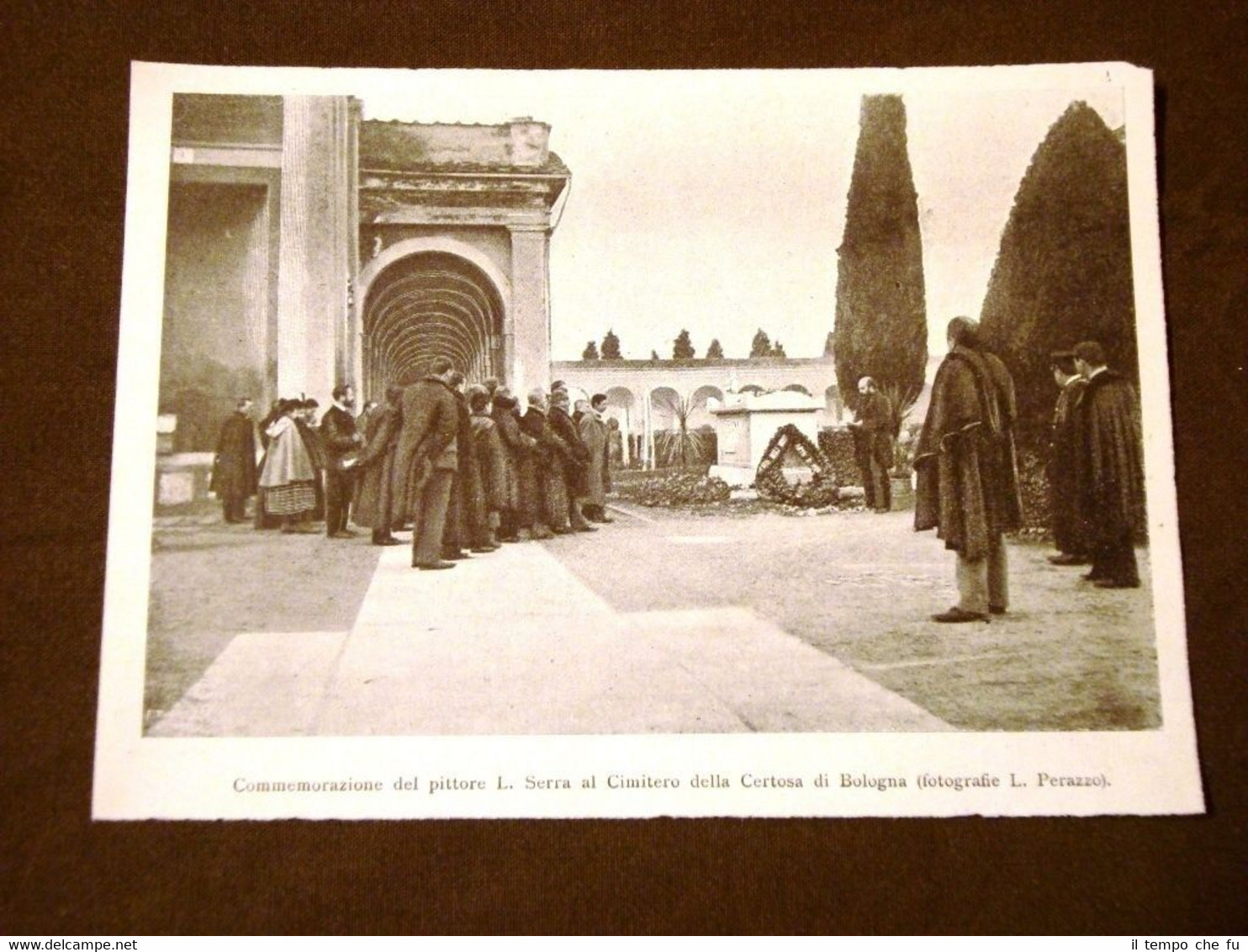 Bologna nel 1899 Cimitero della Certosa Commemorazione del Pittore Luigi …