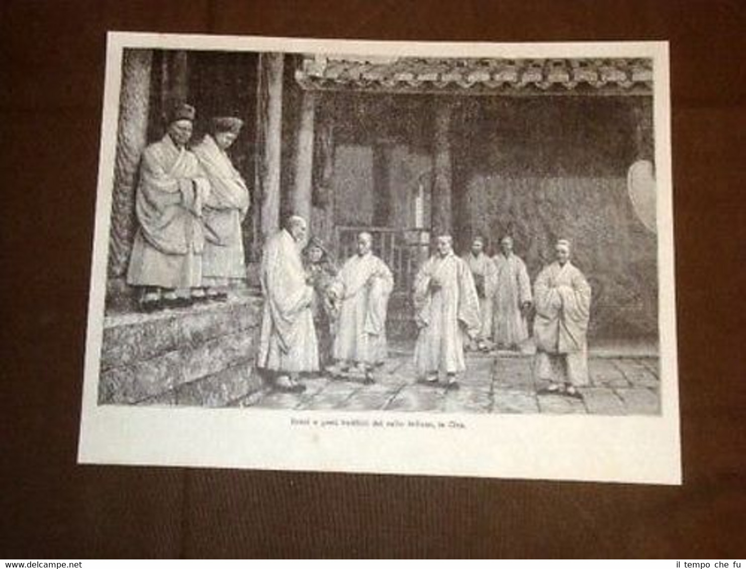 Bonzi o Preti Buddisti Culto Indiano Cina