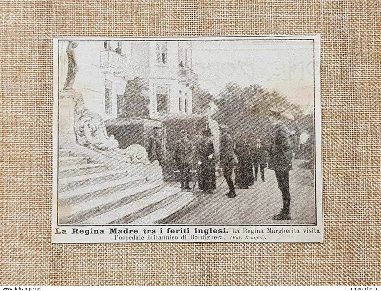 Bordighera nel 1918 Ospedale britannico Visita della Regina Elena del …