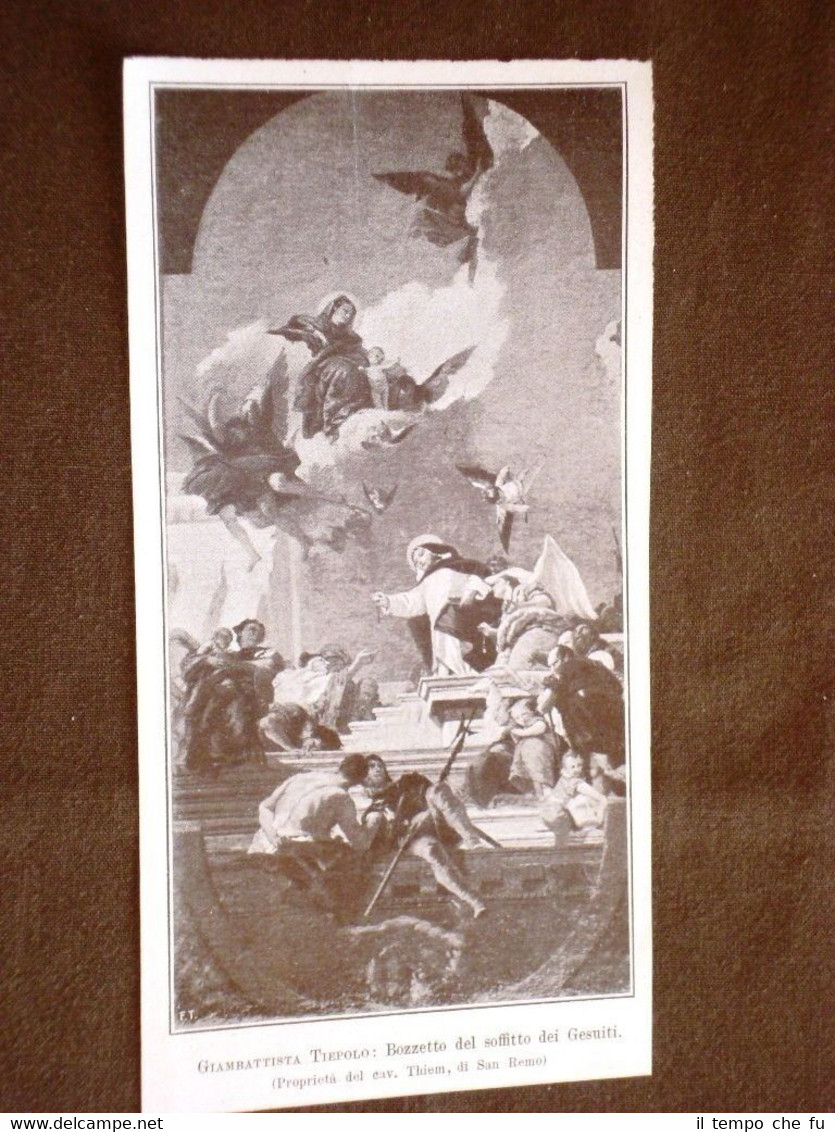 Bozzetto del soffitto dei Frati Gesuiti di Giambattista Tiepolo