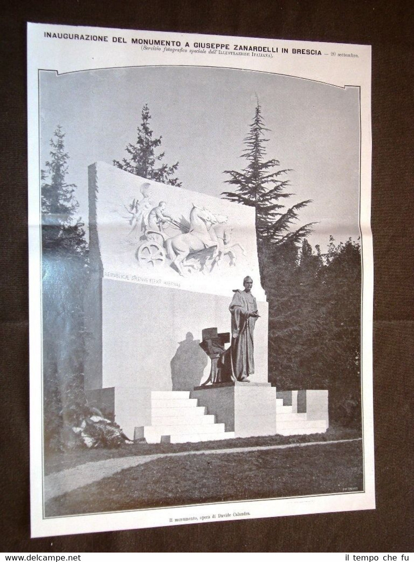 Brescia 20 settembre 1909 Inaugurazione del monumento a Giuseppe Zanardelli