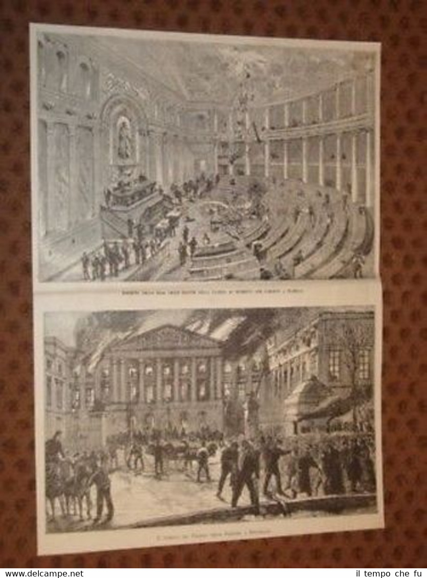 Bruxelles Incendio del Palazzo della Nazione in Belgio