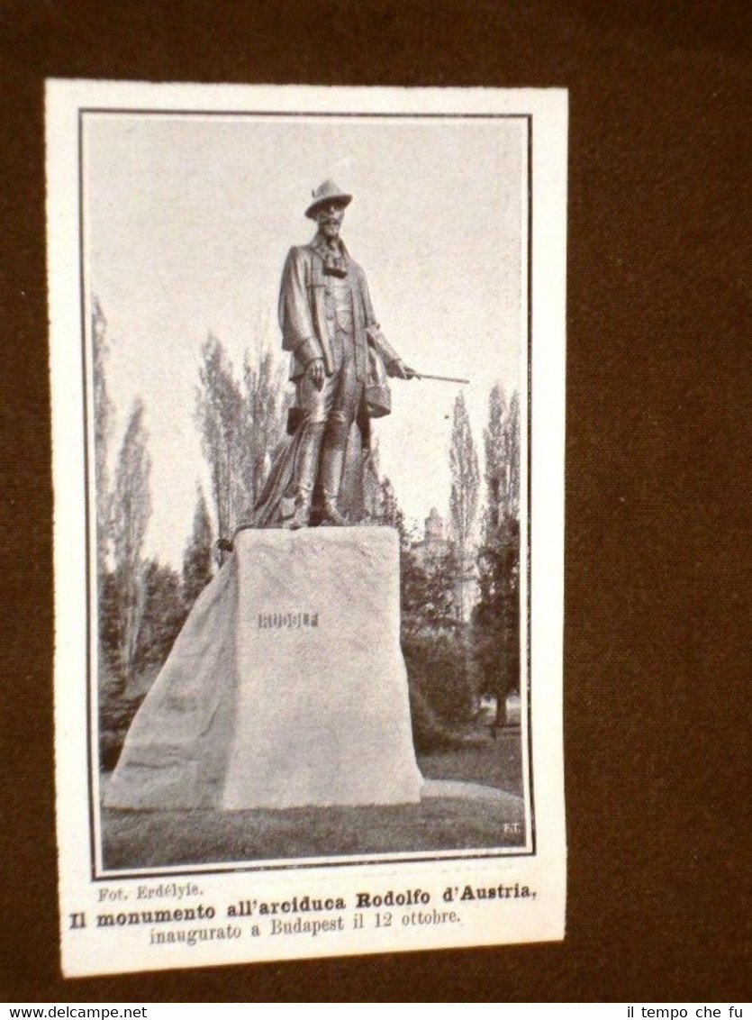 Budapest 12 ottobre 1908 Inaugurazione del monumento a Rodolfo d'Austria