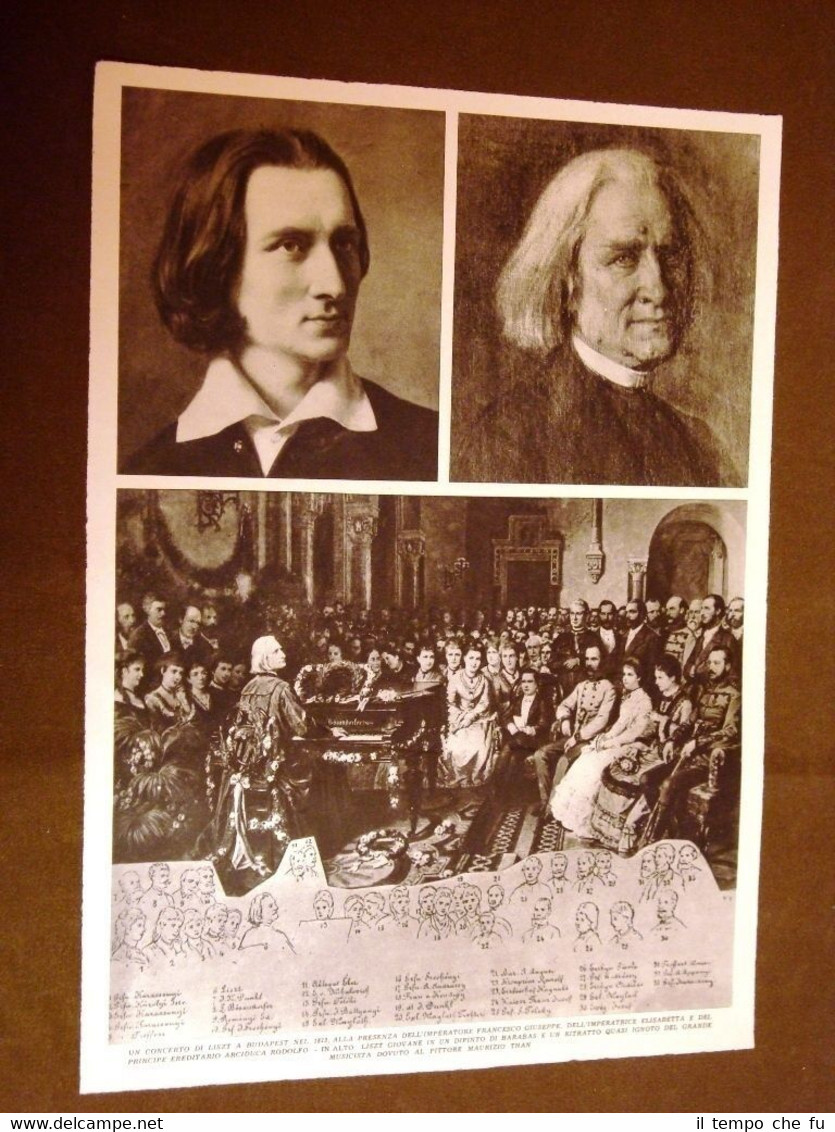 Budapest 1872 Concerto Liszt Francesco Giuseppe e Cimitero Grappa di …