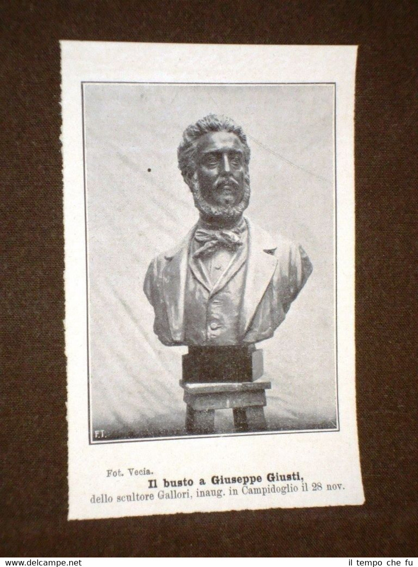 Busto a Giuseppe Giusti Scultore Gallori Inaugurato in Campidoglio il …