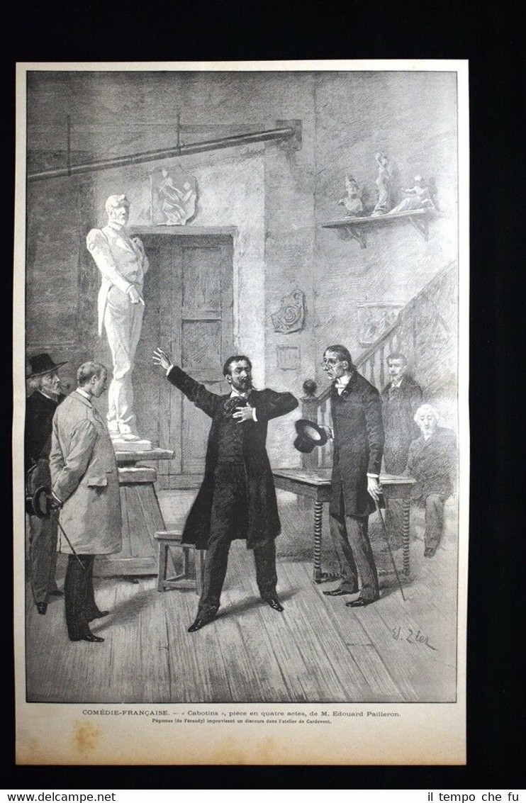 "Cabotins", pièce in quattro atti, di Edouard Pailleron Incisione del …