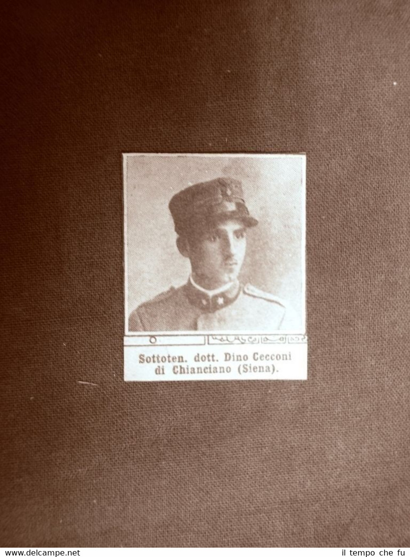 Caduto per la Patria Dino Cecconi di Chianciano Siena Prima …