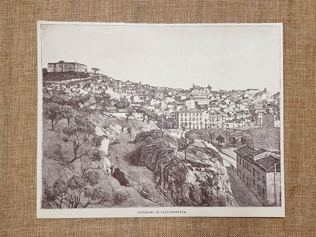Caltanissetta nell'800 Il panorama della città Sicilia