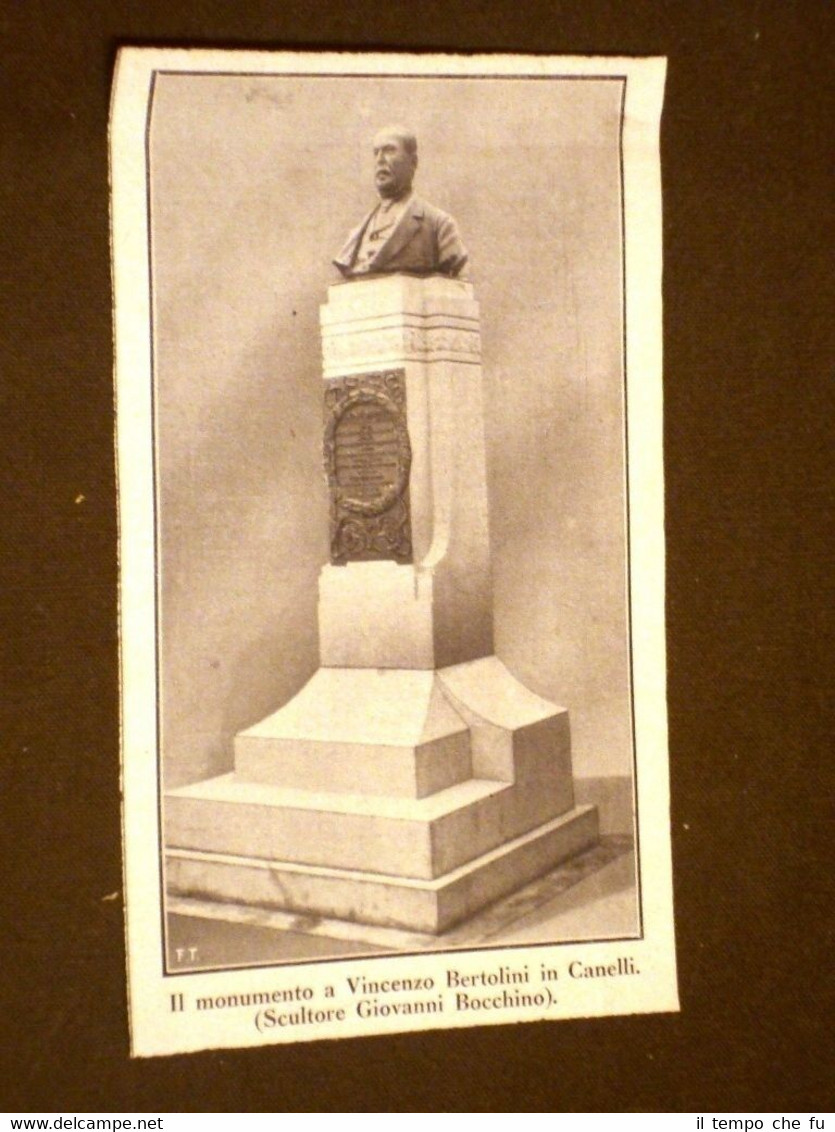 Canelli nel 1912 Monumento a Vincenzo Bertolini
