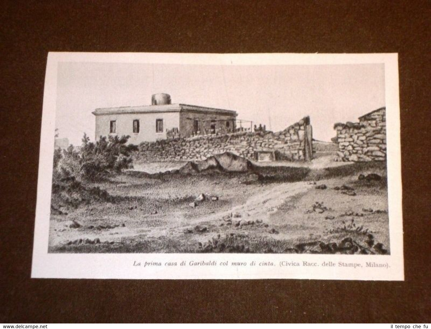 Caprera La prima casa di Garibaldi col muro di cinta …