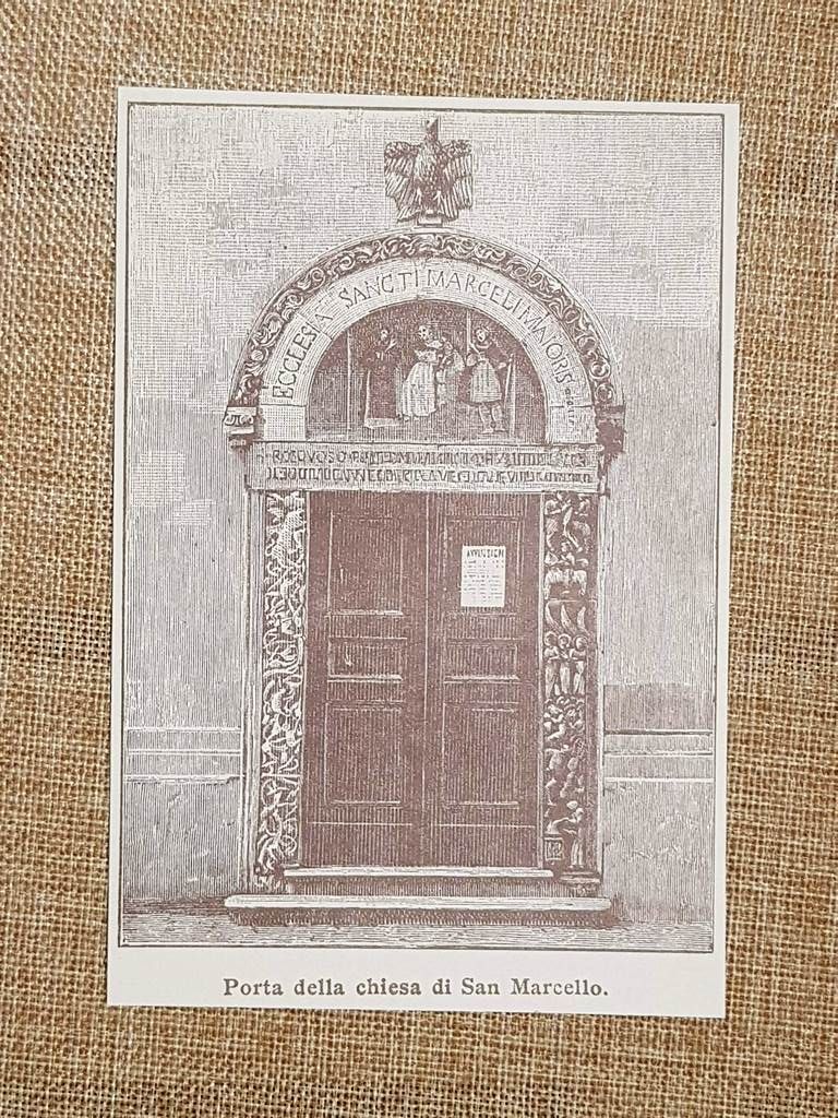 Capua nell'800 Porta della Chiesa di San Marcello Caserta Campania