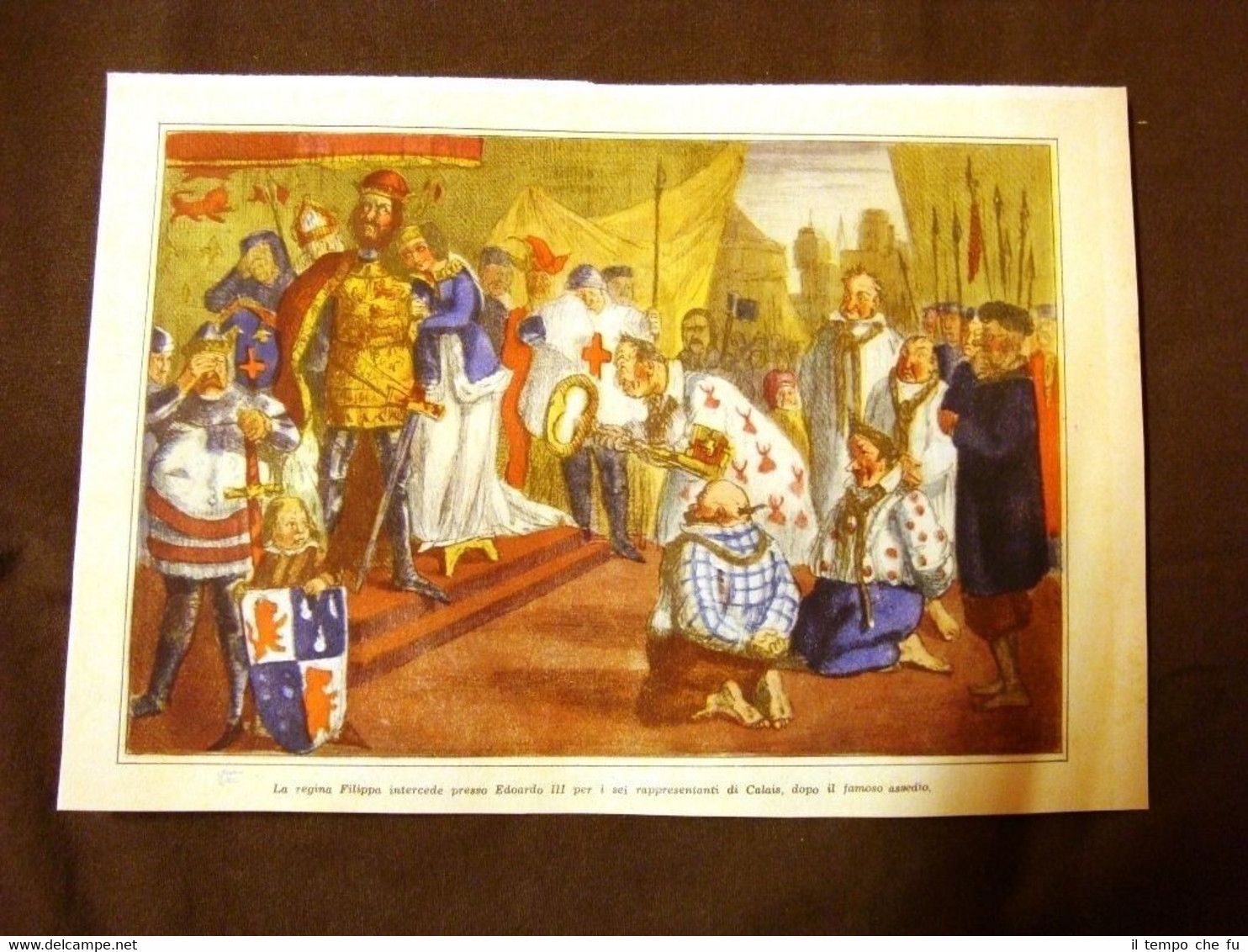 Caricatura francese Regina Filippa presso Edoardo III nell' Assedio di …