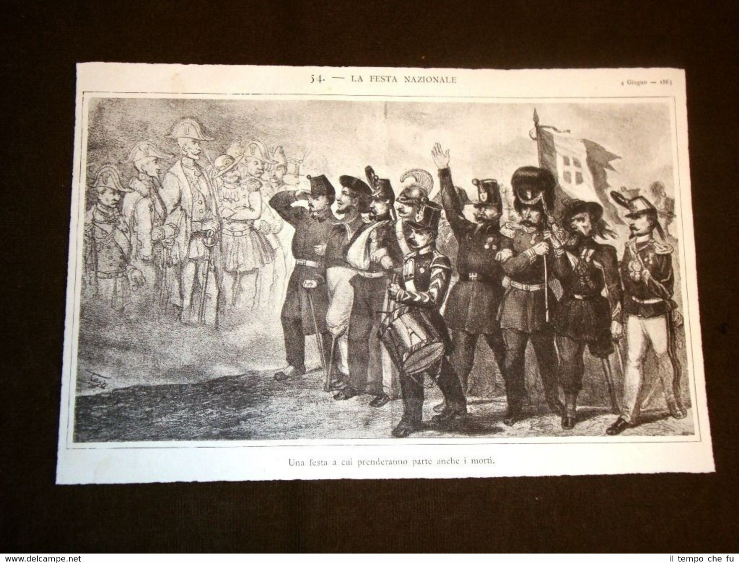 Caricatura Teja apparsa sul Pasquino Festa statuto a Torino Colonnello …