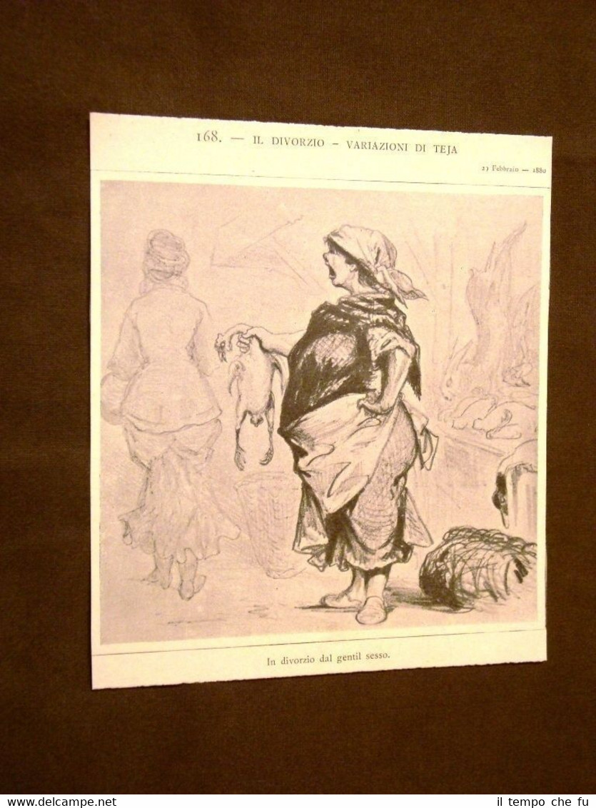 Caricatura Teja apparsa sul Pasquino Legge sul divorzio di Salvatore …